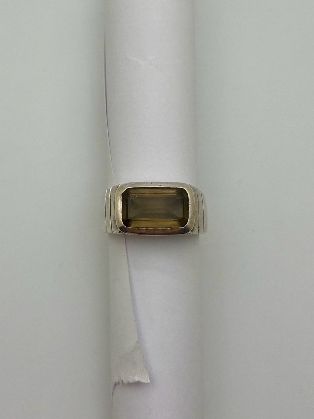 Sterling silver Smokey topaz ring